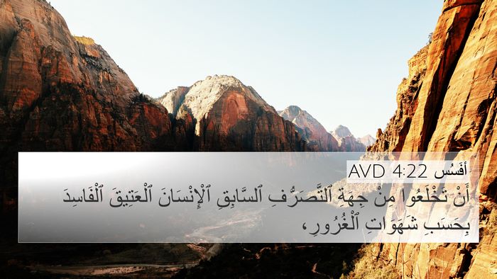 أفَسُس 4:22 AVD Bible Verse Image