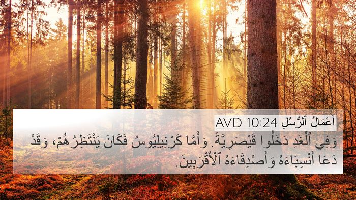 أَعْمَالُ ٱلرُّسُلِ 10:24 AVD 4K Wallpaper - وَفِي ٱلْغَدِ دَخَلُوا - 4K Wallpaper Bible Verse