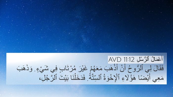 أَعْمَالُ ٱلرُّسُلِ 11:12 AVD Bible Verse Image