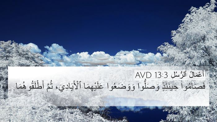 أَعْمَالُ ٱلرُّسُلِ 13:3 AVD Bible Verse Image
