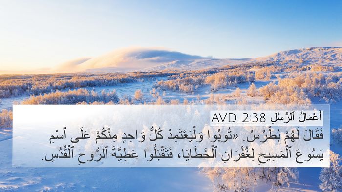 أَعْمَالُ ٱلرُّسُلِ 2:38 AVD Bible Verse Image