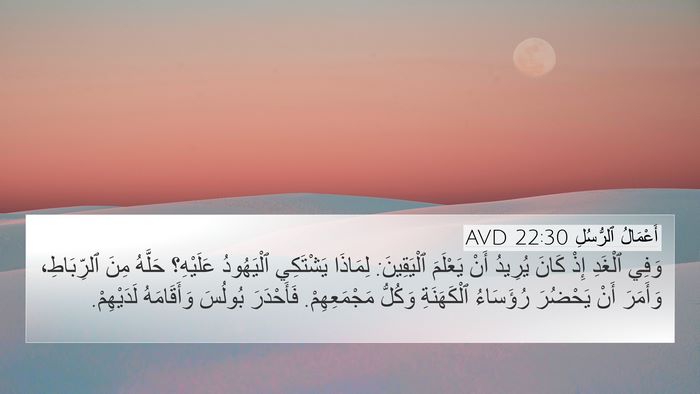 أَعْمَالُ ٱلرُّسُلِ 22:30 AVD Bible Verse Image