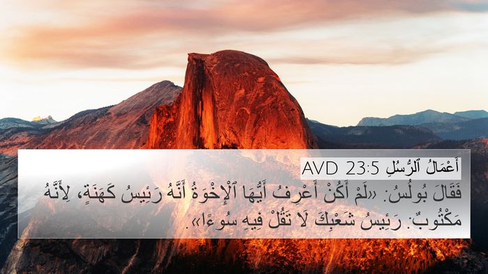 أَعْمَالُ ٱلرُّسُلِ 23:5 AVD Bible Verse Image