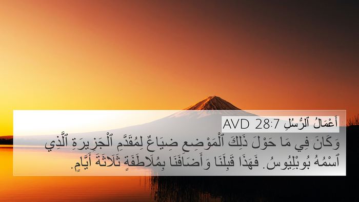 أَعْمَالُ ٱلرُّسُلِ 28:7 AVD Bible Verse Image
