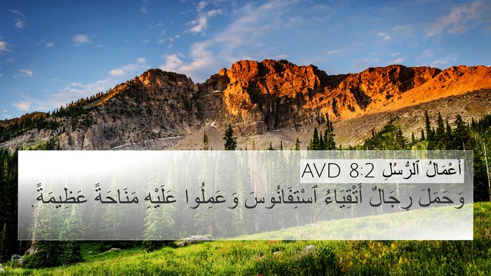 أَعْمَالُ ٱلرُّسُلِ 8:2 AVD Bible Verse Image