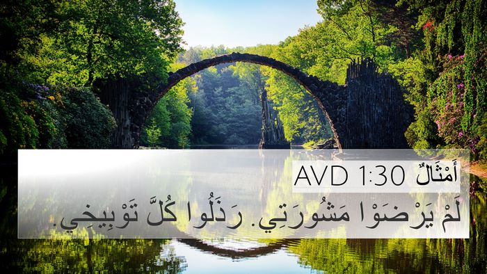 أَمْثَالٌ 1:30 AVD Bible Verse Image