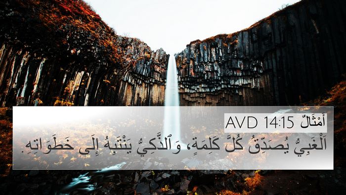 أَمْثَالٌ 14:15 AVD Bible Verse Image