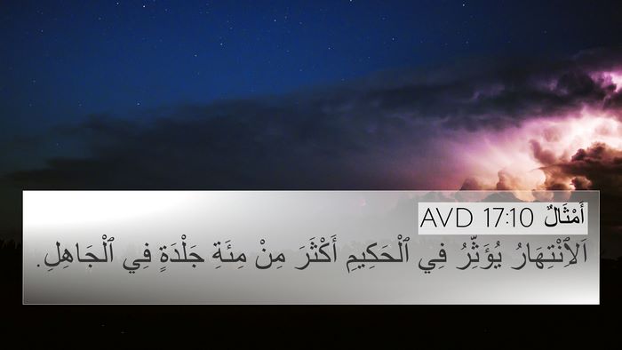 أَمْثَالٌ 17:10 AVD Bible Verse Image