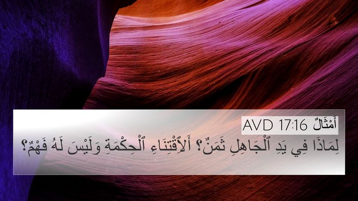 أَمْثَالٌ 17:16 AVD Bible Verse Image