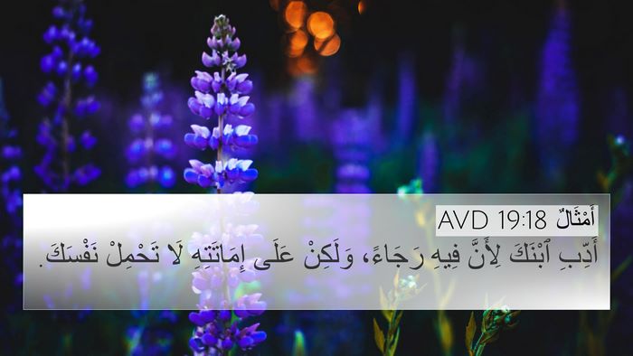 أَمْثَالٌ 19:18 AVD 4K Wallpaper - أَدِّبِ ٱبْنَكَ لِأَنَّ - 4K Wallpaper Bible Verse
