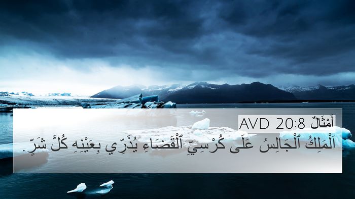 أَمْثَالٌ 20:8 AVD Bible Verse Image