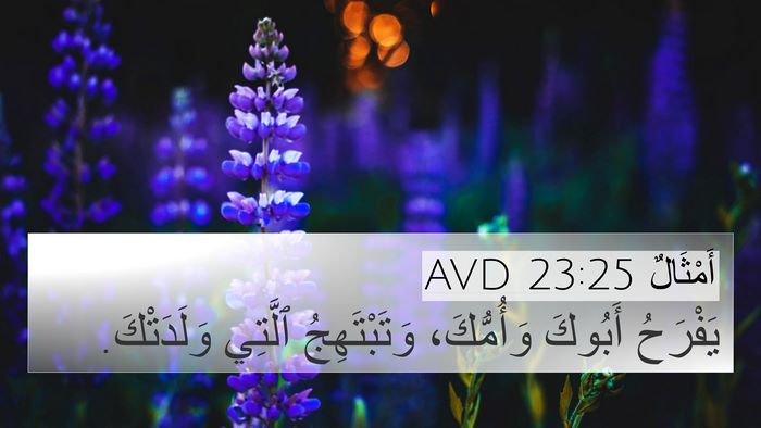 أَمْثَالٌ 23:25 AVD 4K Wallpaper - يَفْرَحُ أَبُوكَ - 4K Wallpaper Bible Verse