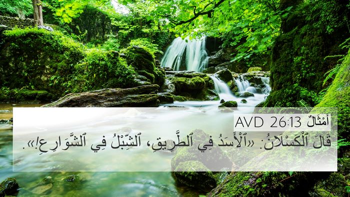 أَمْثَالٌ 26:13 AVD Bible Verse Image