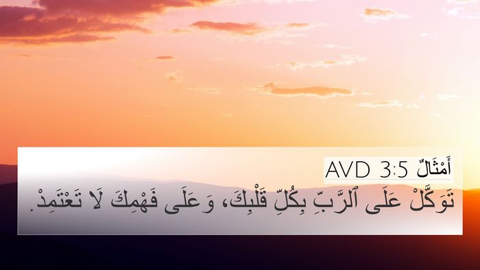 أَمْثَالٌ 3:5 AVD Bible Verse Image
