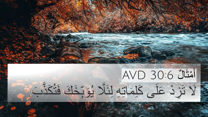 أَمْثَالٌ 30:6 AVD Bible Verse Image