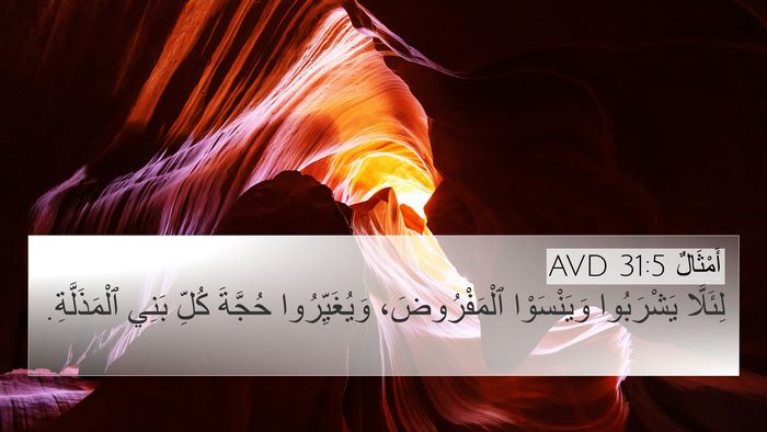 أَمْثَالٌ 31:5 AVD Bible Verse Image