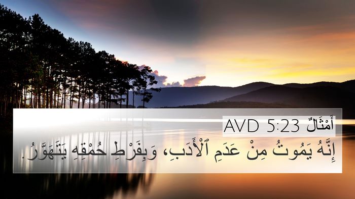 أَمْثَالٌ 5:23 AVD Bible Verse Image
