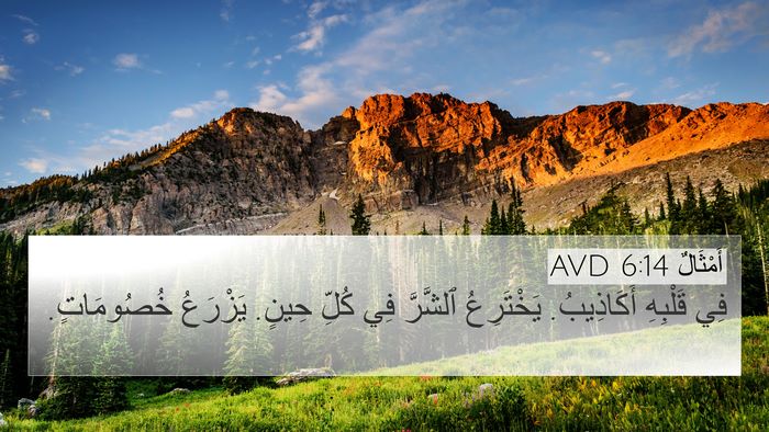 أَمْثَالٌ 6:14 AVD Bible Verse Image