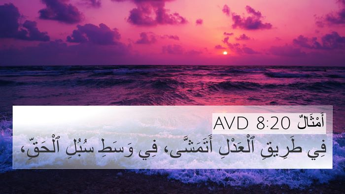 أَمْثَالٌ 8:20 AVD 4K Wallpaper - فِي طَرِيقِ ٱلْعَدْلِ - 4K Wallpaper Bible Verse
