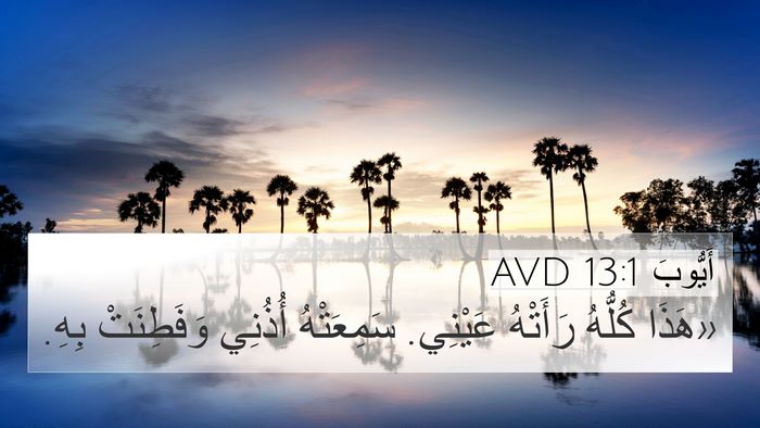 أَيُّوبَ 13:1 AVD 4K Wallpaper - «هَذَا كُلُّهُ رَأَتْهُ - 4K Wallpaper Bible Verse