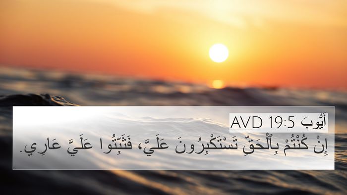 أَيُّوبَ 19:5 AVD Bible Verse Image