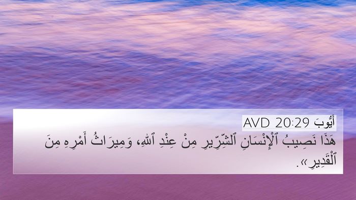 أَيُّوبَ 20:29 AVD Bible Verse Image