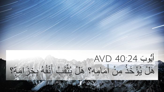 أَيُّوبَ 40:24 AVD 4K Wallpaper - هَلْ يُؤْخَذُ مِنْ - 4K Wallpaper Bible Verse