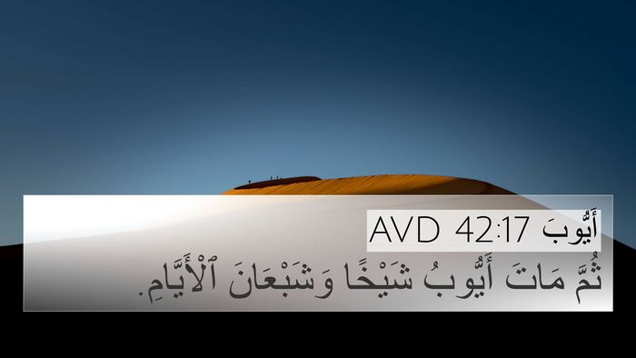 أَيُّوبَ 42:17 AVD 4K Wallpaper - ثُمَّ مَاتَ أَيُّوبُ - 4K Wallpaper Bible Verse