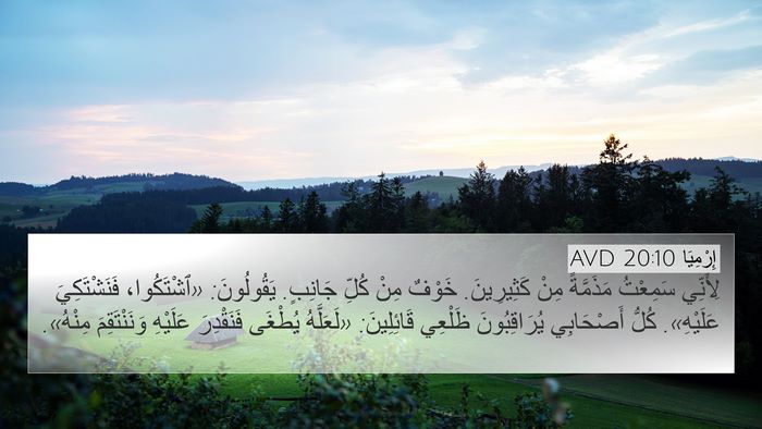 إِرْمِيَا 20:10 AVD Bible Verse Image