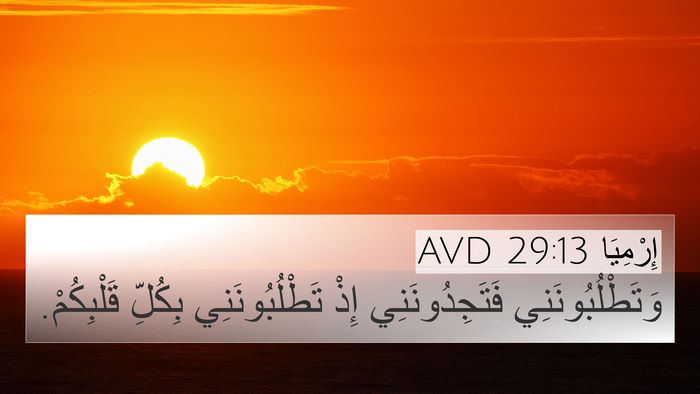 إِرْمِيَا 29:13 AVD 4K Wallpaper - وَتَطْلُبُونَنِي - 4K Wallpaper Bible Verse