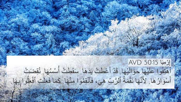 إِرْمِيَا 50:15 AVD Bible Verse Image