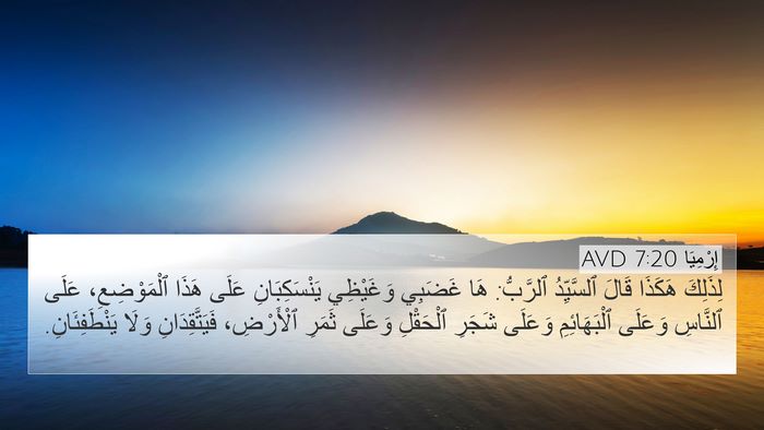إِرْمِيَا 7:20 AVD Bible Verse Image