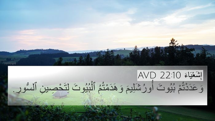 إِشَعْيَاءَ 22:10 AVD Bible Verse Image