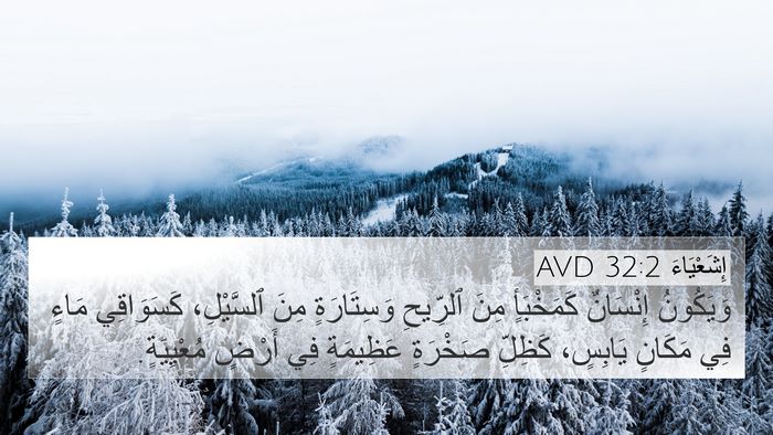 إِشَعْيَاءَ 32:2 AVD Bible Verse Image