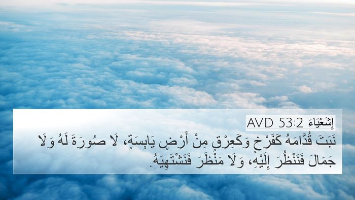 إِشَعْيَاءَ 53:2 AVD Bible Verse Image
