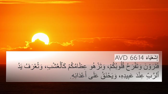 إِشَعْيَاءَ 66:14 AVD Bible Verse Image