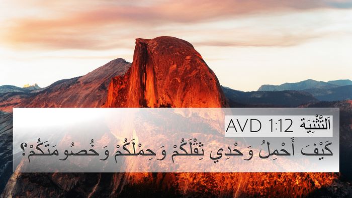 اَلتَّثْنِيَة 1:12 AVD 4K Wallpaper - كَيْفَ أَحْمِلُ وَحْدِي - 4K Wallpaper Bible Verse