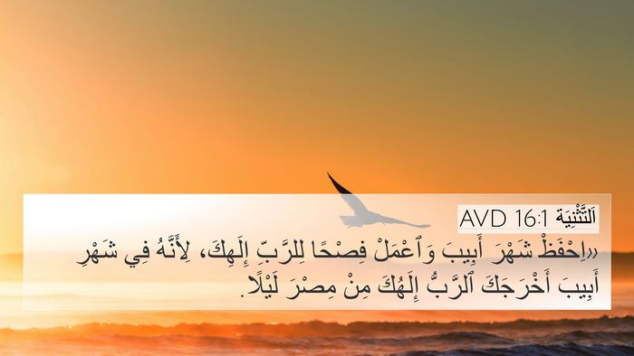 اَلتَّثْنِيَة 16:1 AVD Bible Verse Image