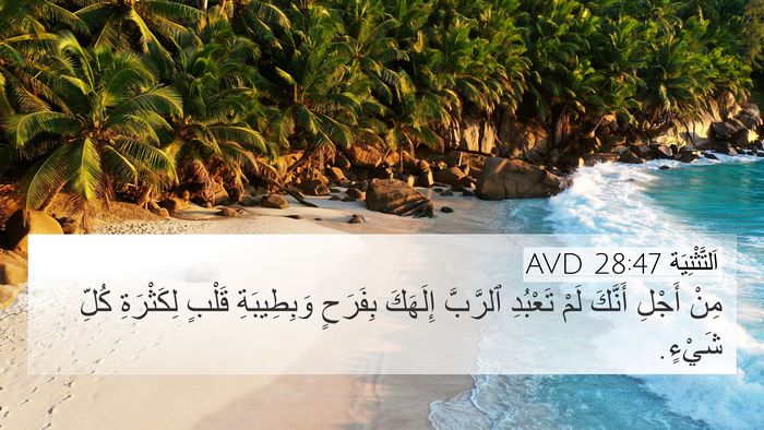 اَلتَّثْنِيَة 28:47 AVD Bible Verse Image