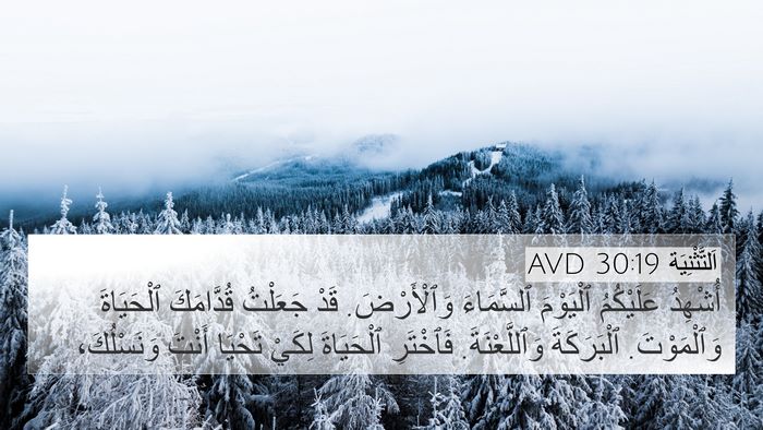 اَلتَّثْنِيَة 30:19 AVD 4K Wallpaper - أُشْهِدُ عَلَيْكُمُ - 4K Wallpaper Bible Verse