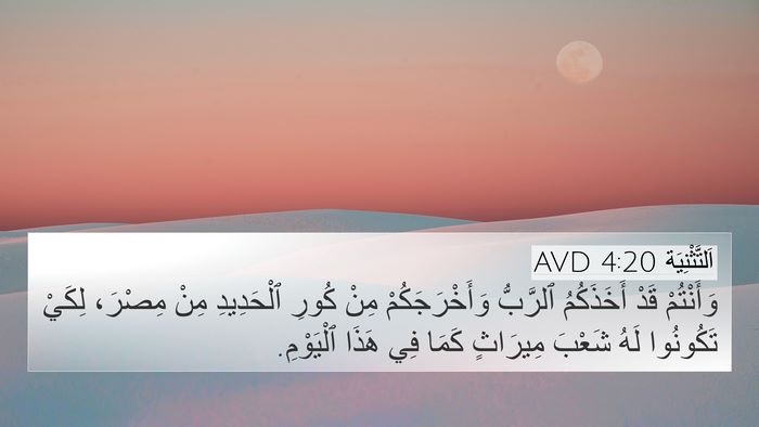 اَلتَّثْنِيَة 4:20 AVD Bible Verse Image