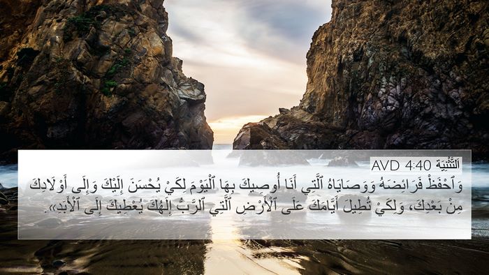اَلتَّثْنِيَة 4:40 AVD Bible Verse Image