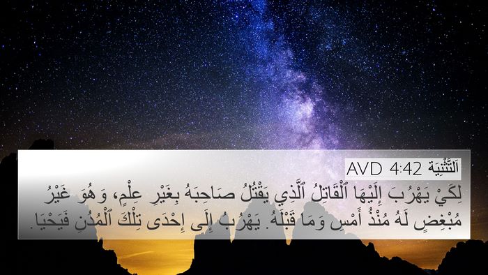 اَلتَّثْنِيَة 4:42 AVD Bible Verse Image