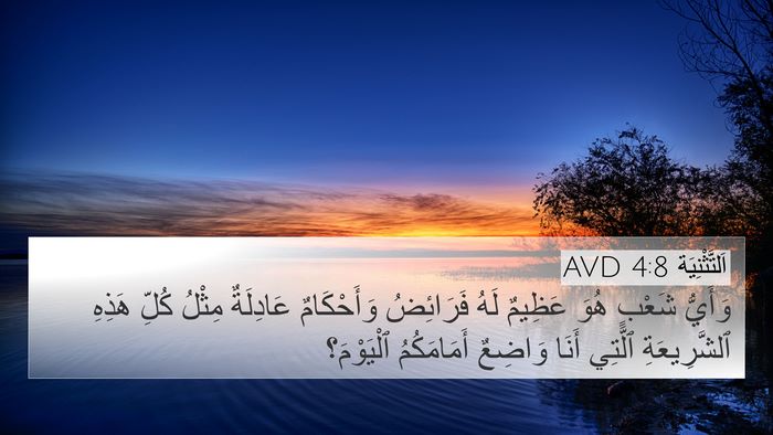 اَلتَّثْنِيَة 4:8 AVD Bible Verse Image