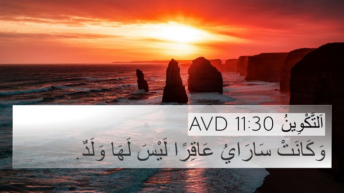 اَلتَّكْوِينُ 11:30 AVD Bible Verse Image