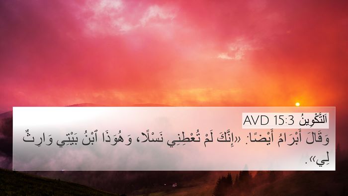 اَلتَّكْوِينُ 15:3 AVD 4K Wallpaper - وَقَالَ أَبْرَامُ أَيْضًا: - 4K Wallpaper Bible Verse