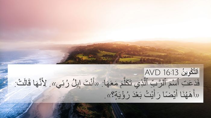 اَلتَّكْوِينُ 16:13 AVD Bible Verse Image