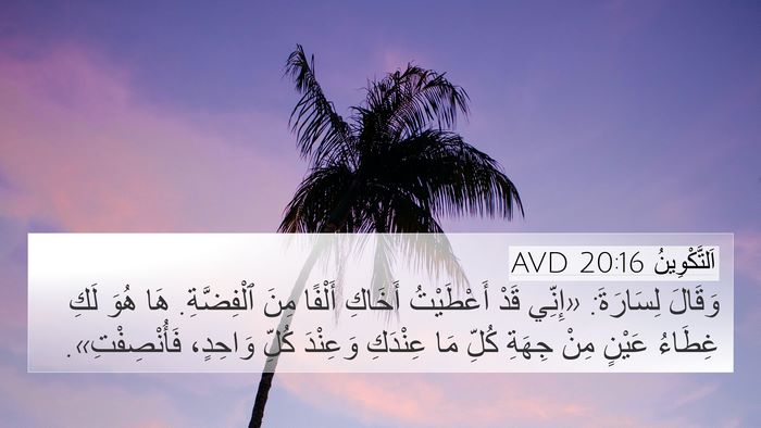 اَلتَّكْوِينُ 20:16 AVD Bible Verse Image