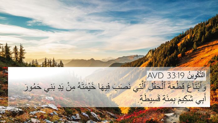 اَلتَّكْوِينُ 33:19 AVD Bible Verse Image
