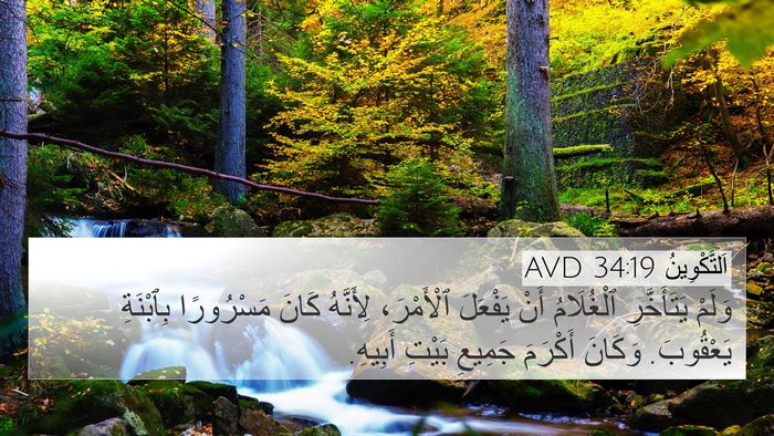 اَلتَّكْوِينُ 34:19 AVD Bible Verse Image